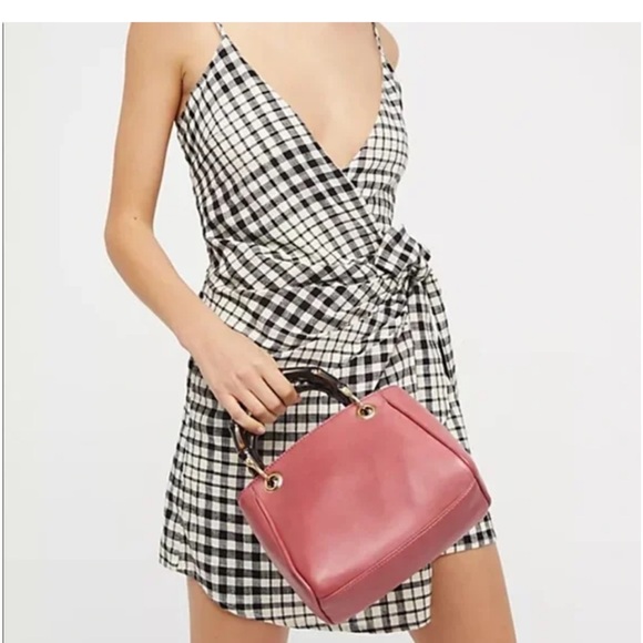 Free People Nodia Black and Off White Gingham Mini Dress - Picture 6 of 11